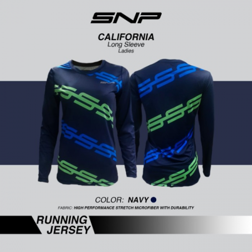 SNP - California Navy Running Jersey - Ladies - Long Sleeves